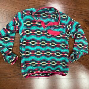 Patagonia Synchilla Lightweight Snap-T Fleece Pullover Wild Desert Beryl Green M